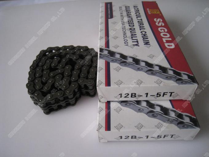 Único material da corrente 12B-1-5FT 80Links 1.85KG 40MN do rolo, corrente frente e verso do rolo